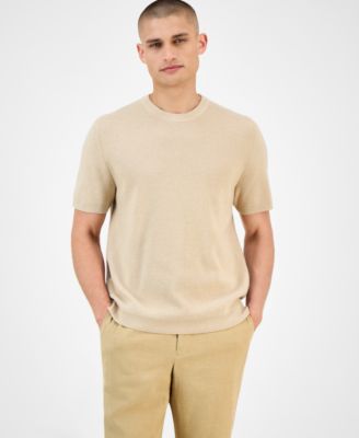 Alfani - Men's Short Sleeve Waffle Knit Sweater
