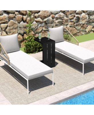 C-Shaped End Table Convertible Coffee Table with Adjustable Foot Pads