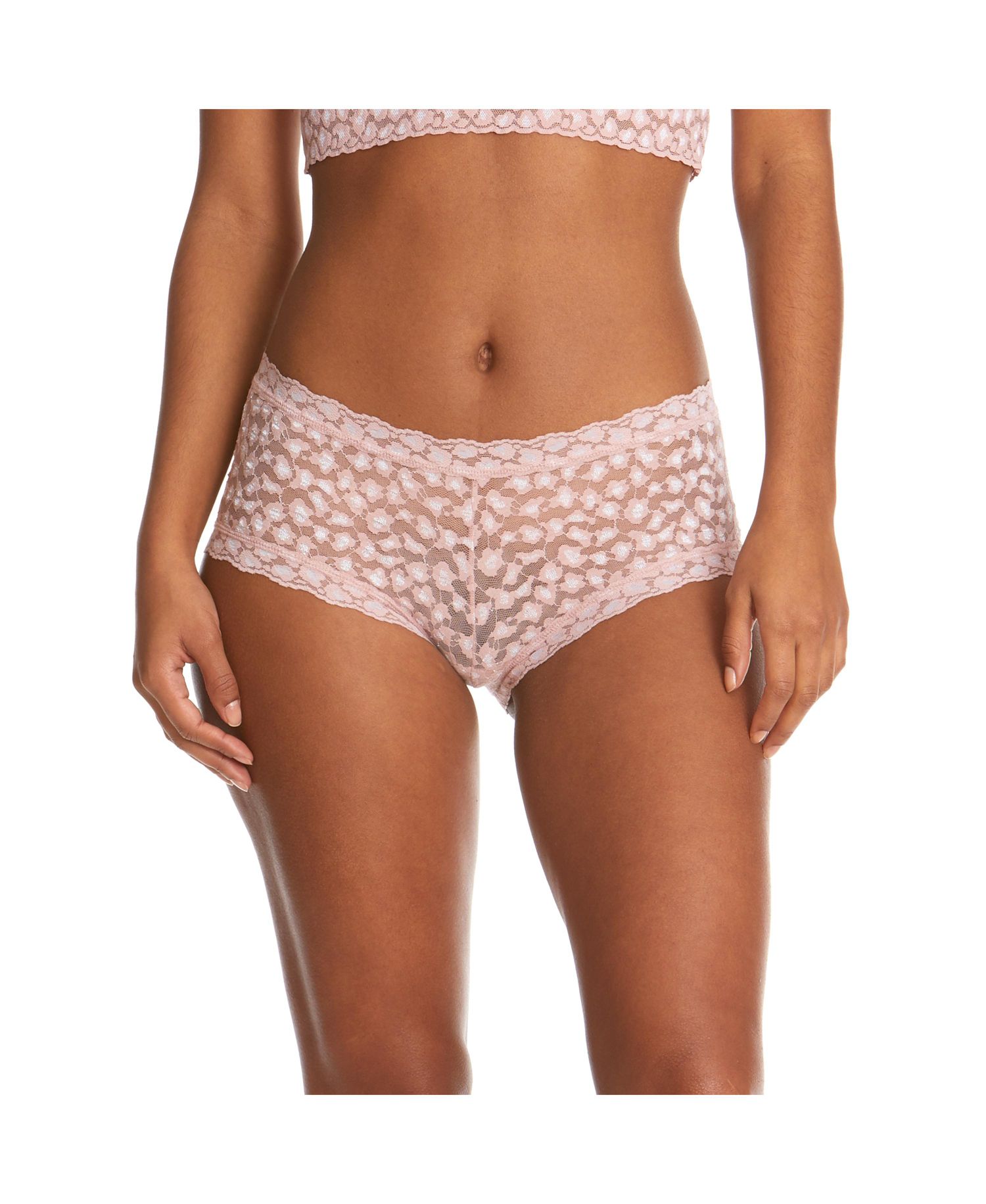 Women's Cross-dyed Leopard Mide Rise Boyshort Panty 3 pack