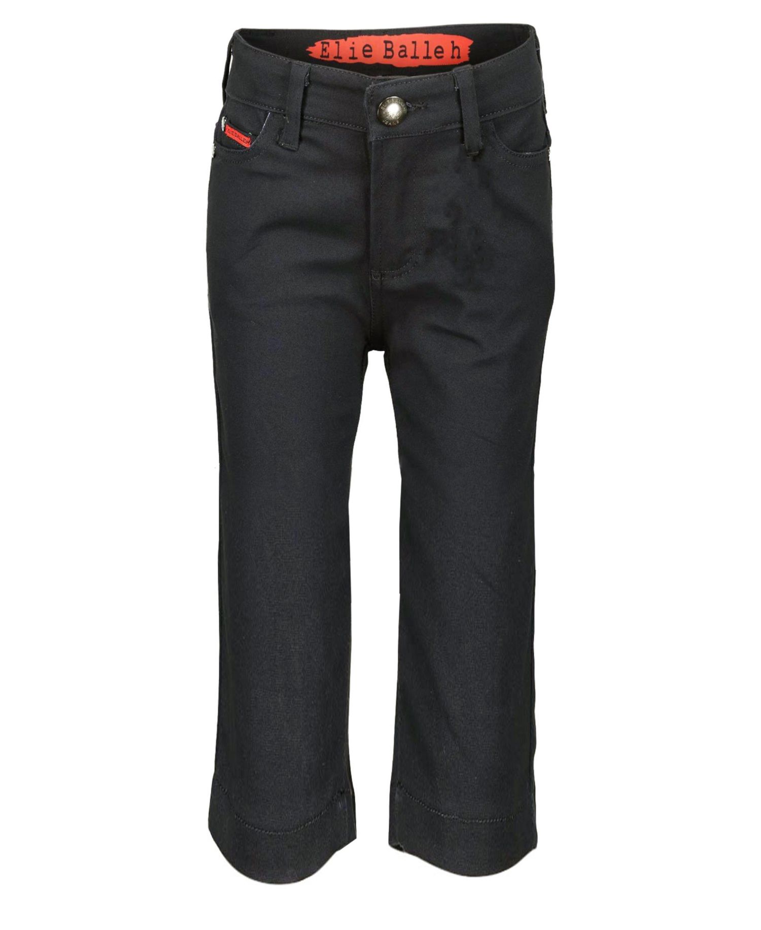 Big Boys Black Slim Fit 5 Pocket Twill Pants
