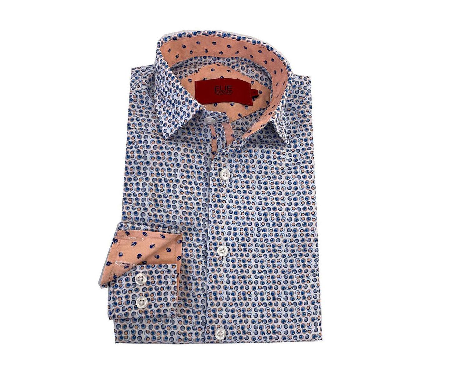 Рубашка Elie Balleh Printed Button-Down Slim Fit Shirt для мальчиков — фото 1