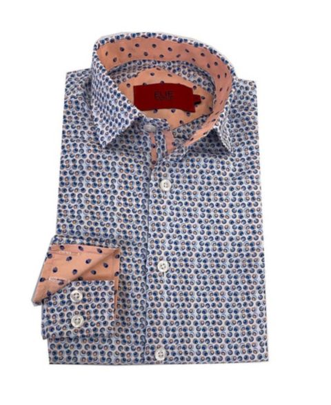 Рубашка Elie Balleh Printed Button-Down Slim Fit Shirt для мальчиков