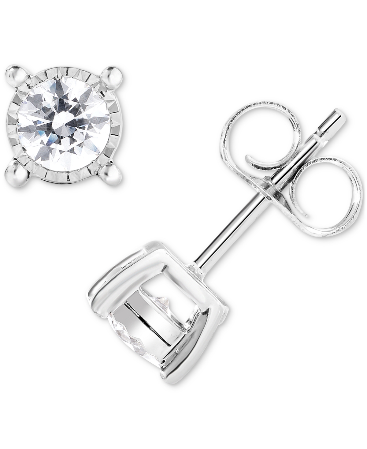 Diamond Stud Earrings (3/8 ct. t.w.) in 14k White Gold - White Gold