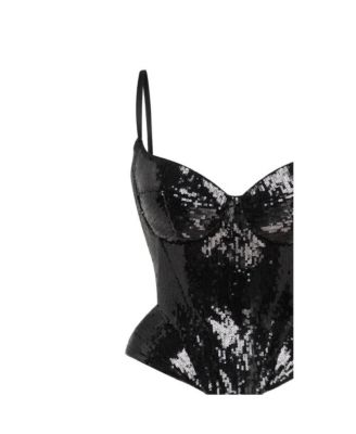 Women's Sensational spaghetti straps sequined corset