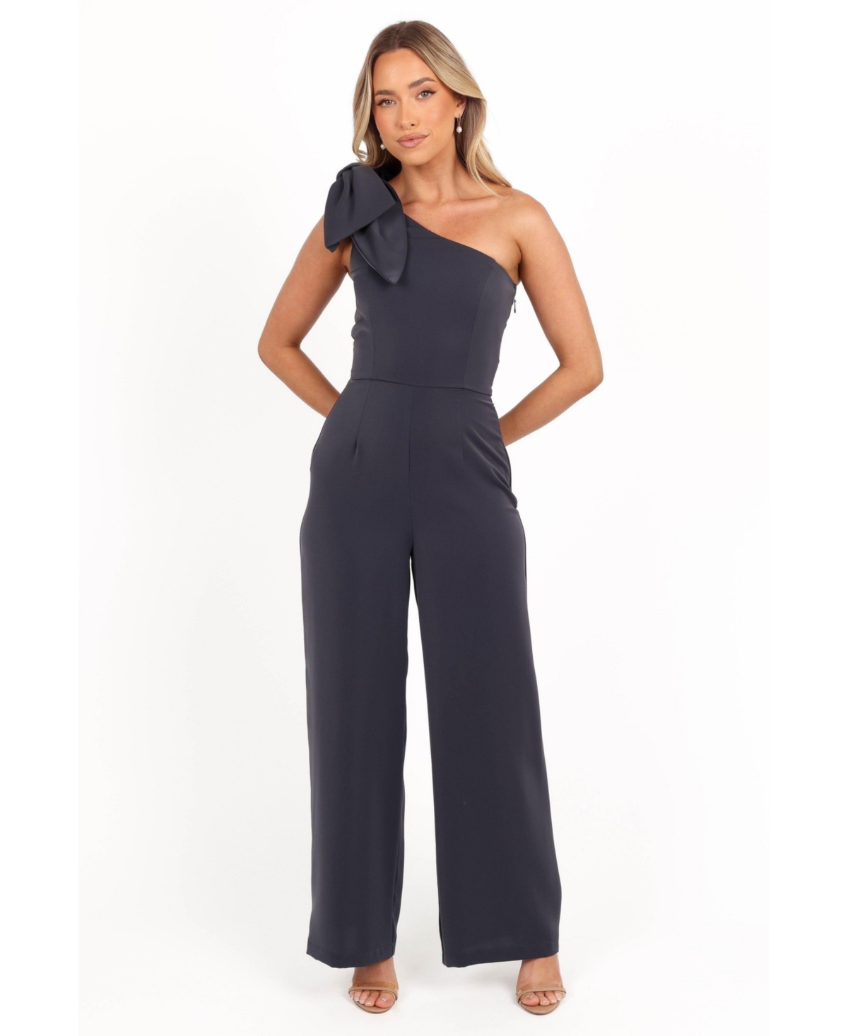 Women's Scarlett One Shoulder Jumpsuit - Gray