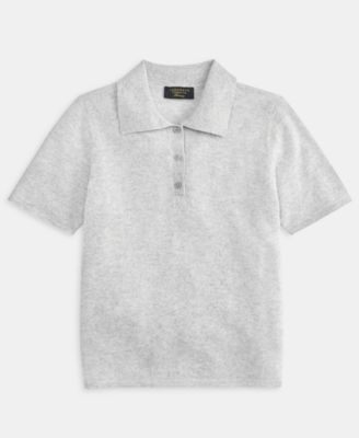 Women's Short-Sleeve Polo Sweater