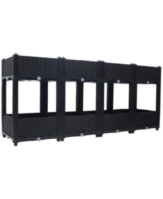 Elevated Planter Box with Drainage 63"x15.7"x27.7"