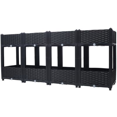 Elevated Planter Box with Drainage 63"x15.7"x27.7"