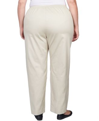 Plus Size Mid-Rise Casual Pants