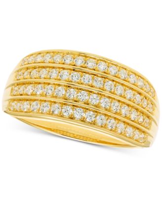 Diamond Multi-Row Ring (1/2 ct. t.w.) in 10k White or Yellow Gold