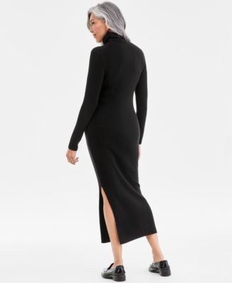 Women's 100% Cashmere Turtleneck Midi Sweater Dress, Macy's Exclusive