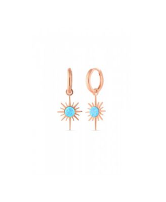 Opal Northernstar Drop Hoop Earring Sterling