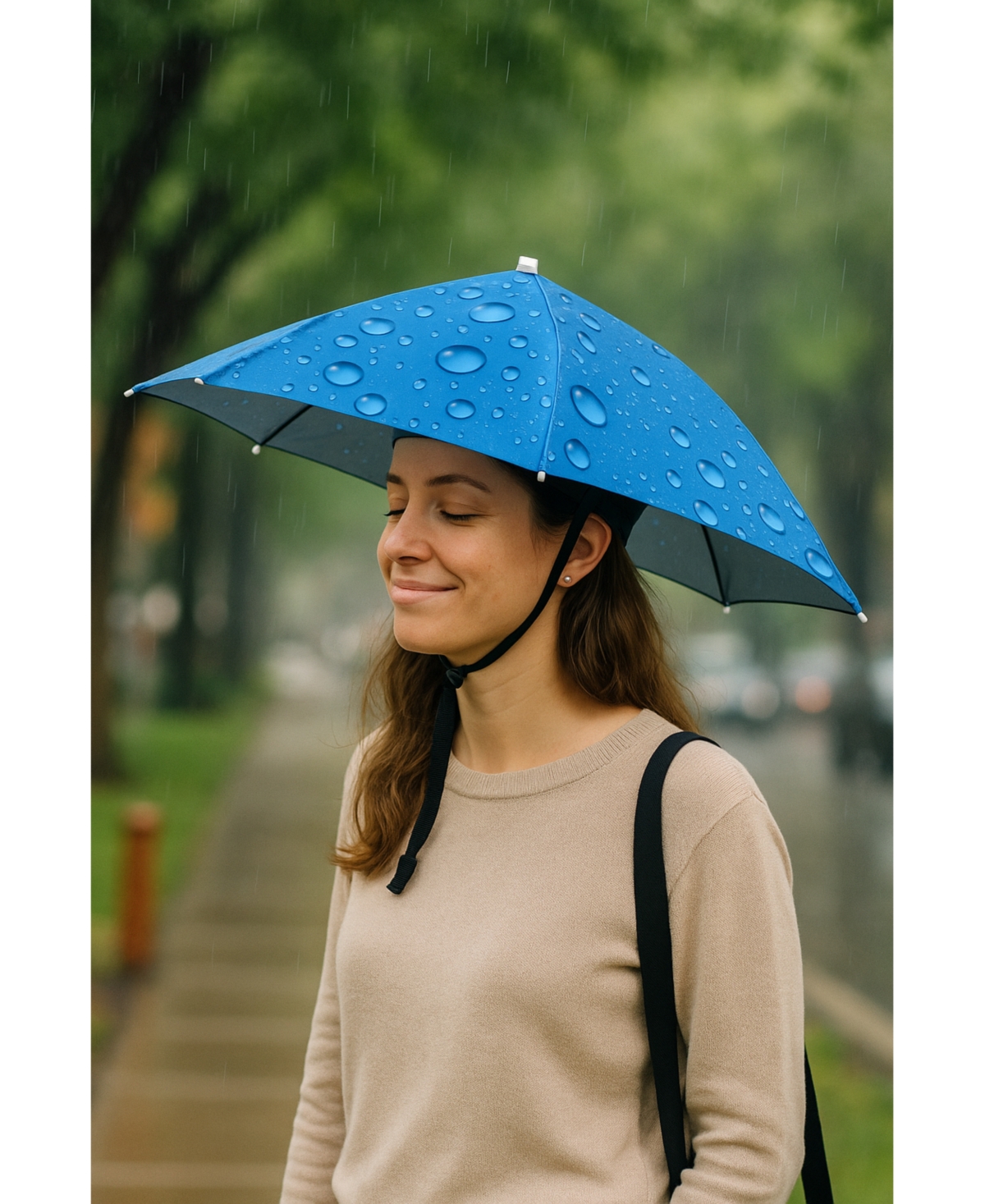 Personal Umbrella Hat - Blue