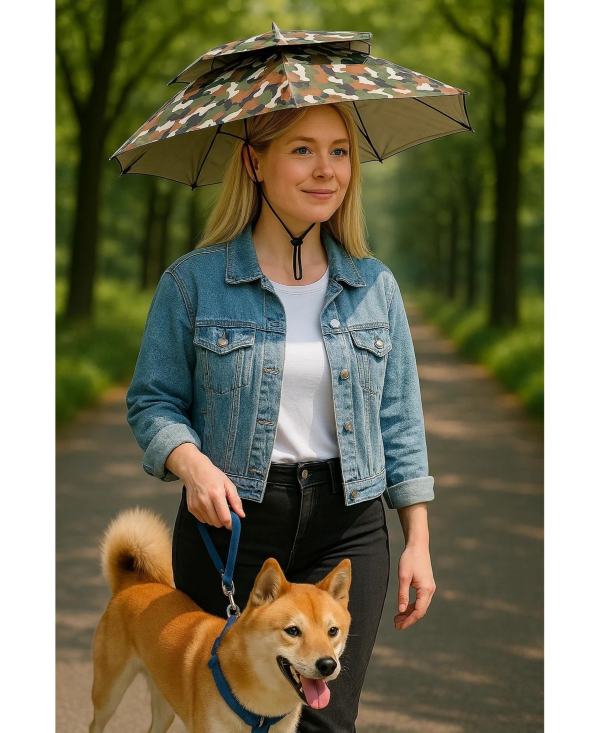Personal Umbrella Hat - Green