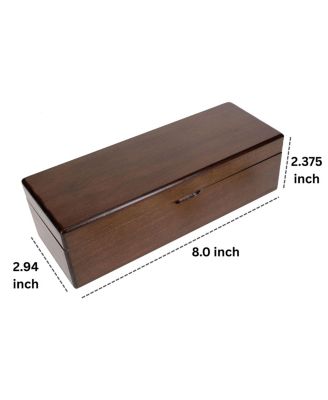 Double 6 Marbleized Dominoes in Magnetic Wooden Travel Box, White Color