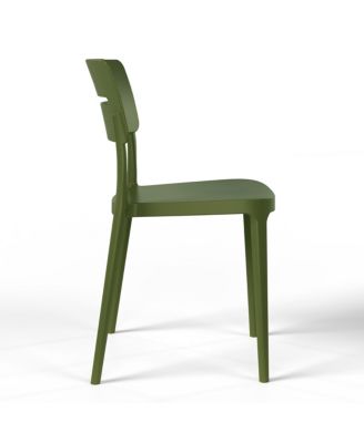 3-Piece Outdoor Round Metal Patio Dining Table Set With Stackable Patio Chairs