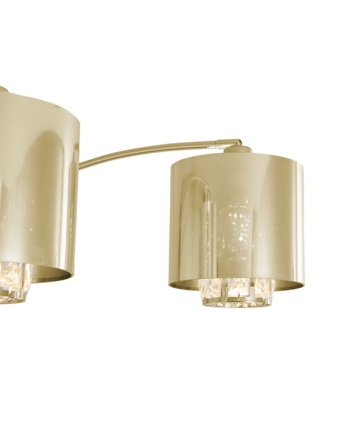 Nova Of California 90" Metal Marilyn 3 Light Arc Floor Lamp In Gold