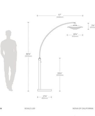 83" Metal Rancho Mirage 1 Light Arc Floor Lamp