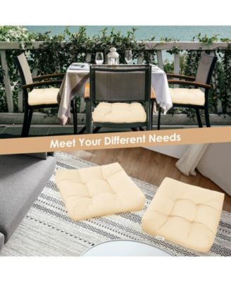 21 Inch x 21 Inch Patio Chair Seat Cushion Pads for Indoor and Outdoor