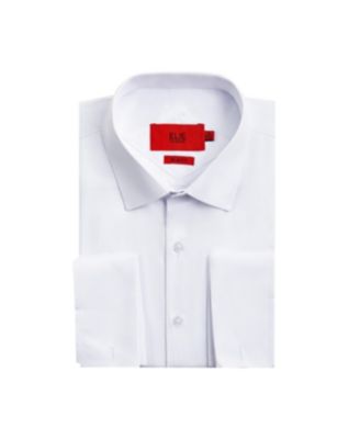 Big Boys White Slim Fit French Cuff Shirt