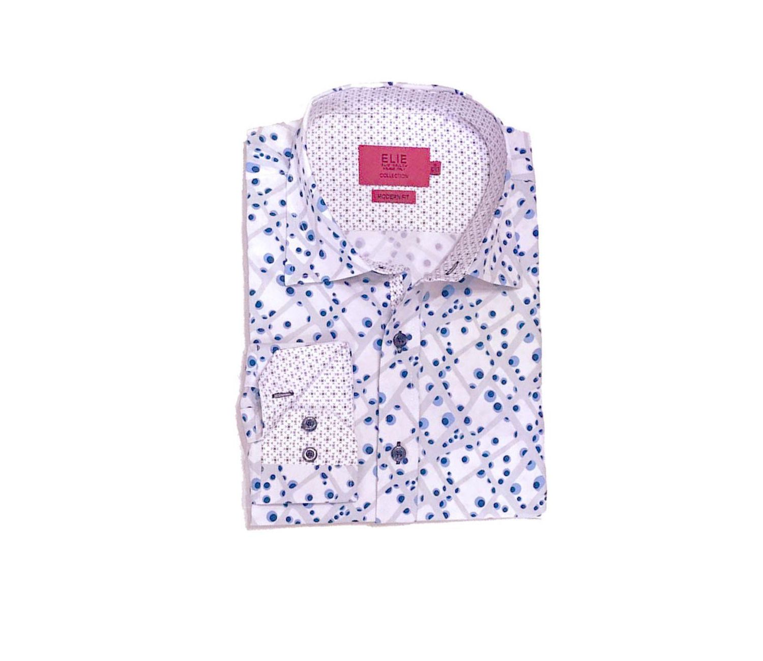 Little Boys White Slim Fit Dress Button-Down Shirt