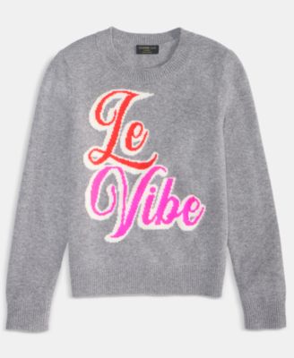 Women's 100% Cashmere Le Vibe Chunky Crewneck Sweater, Macy's Exclusive