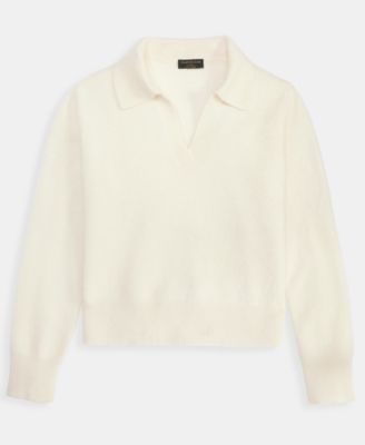 Women's Brushed 100% Cashmere Collared Sweater, Macy's Exclusive