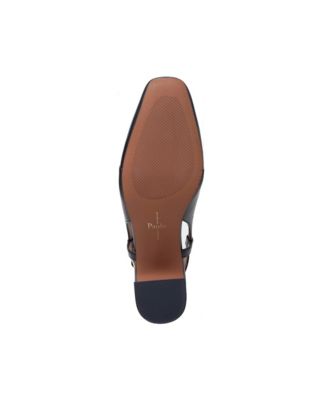 CIRILLA Women's Cuban Heel Posted Slingback Pump