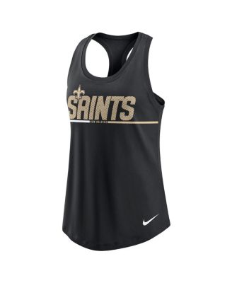 Women's Black New Orleans Saints Team Name City Tri-Blend Racerback Tank Top