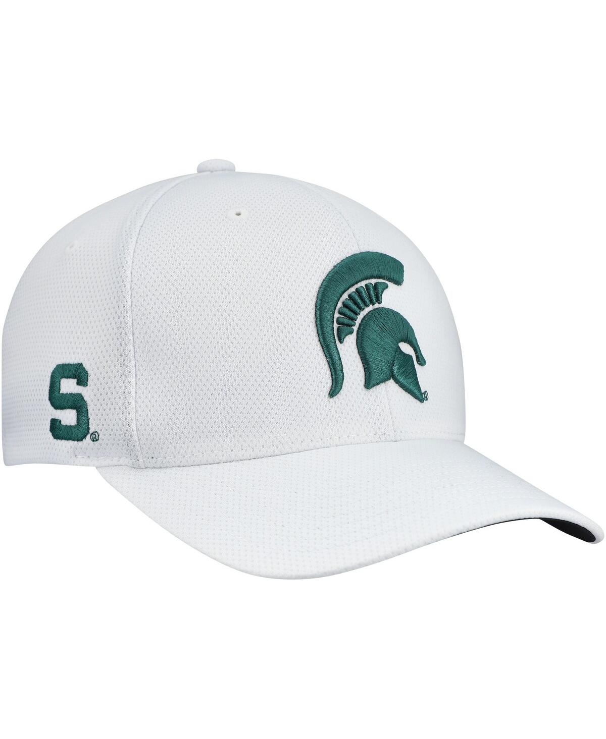 Top Of The World Men's White Michigan State Spartans Reflex Hybrid Tech Flex Hat