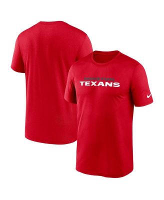 Nike - Men's Red Houston Texans Primetime Legend Wordmark Performance T-Shirt