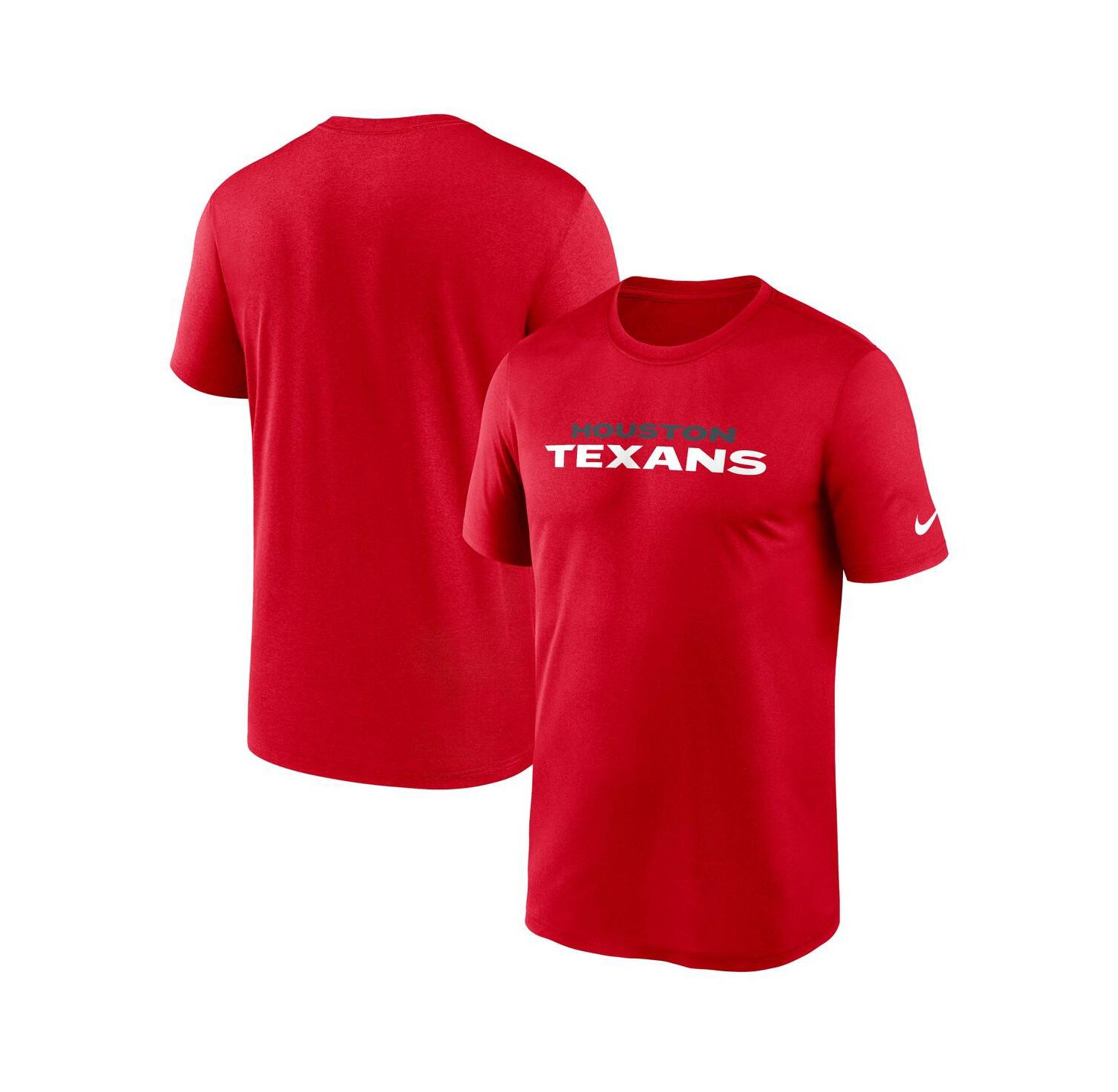 Men's Red Houston Texans Primetime Legend Wordmark Performance T-Shirt