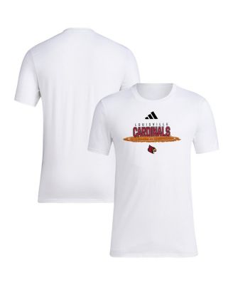 adidas - Men's White Louisville Cardinals Softball Pitcher's Circle T-Shirt
