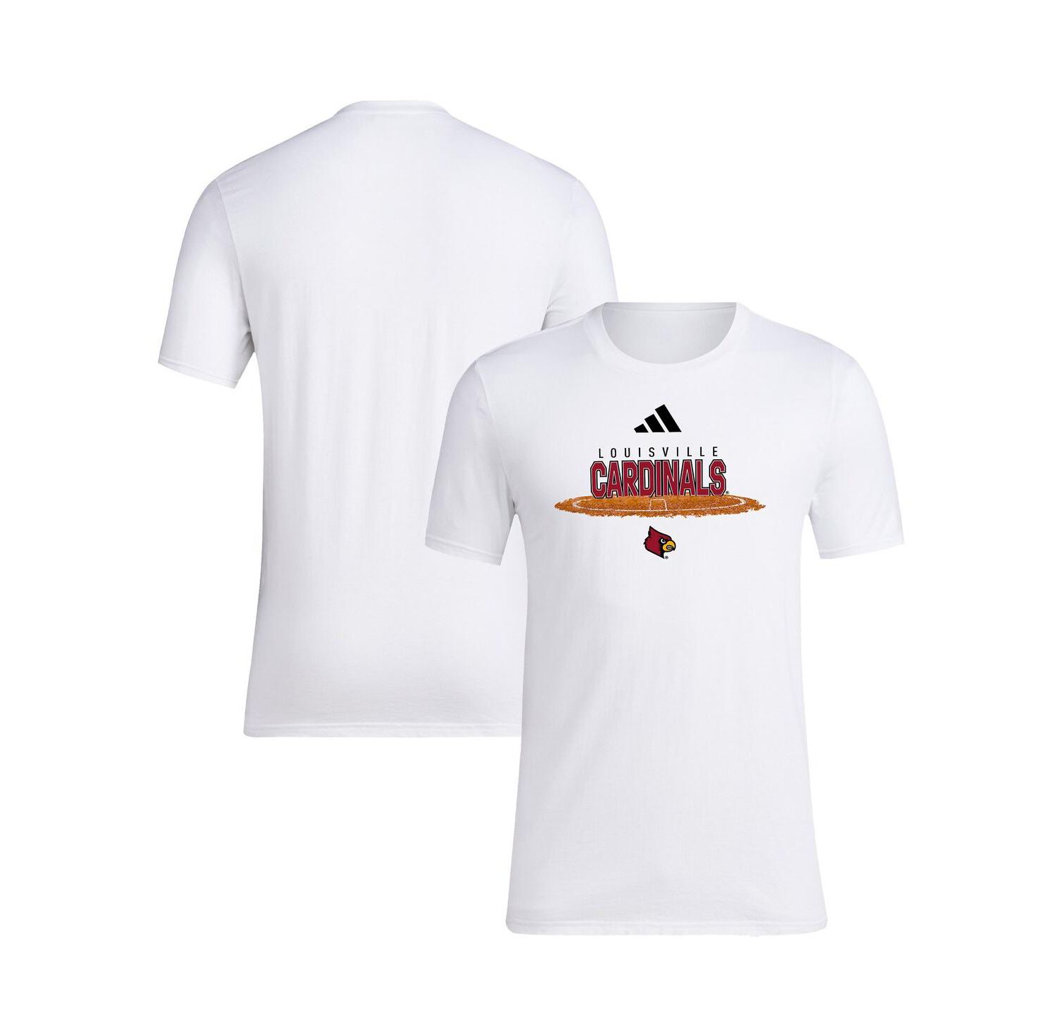Men's White Louisville Cardinals Softball Pitcher's Circle T-Shirt
