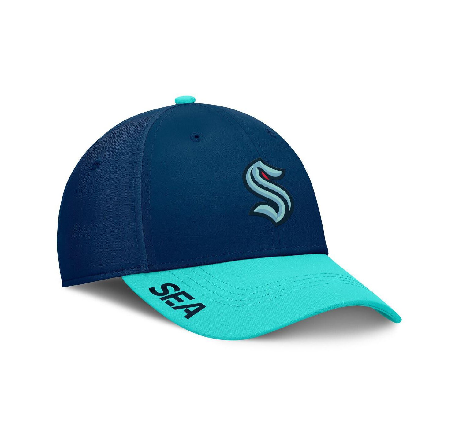 Men's Deep Sea Blue/Light Blue Seattle Kraken Authentic Pro Rink Flex Hat