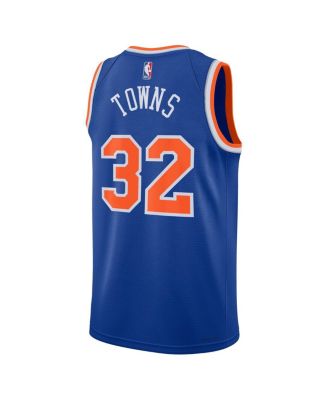 Men's and Women's Karl-Anthony Towns Blue New York Knicks Swingman Icon Edition Jersey