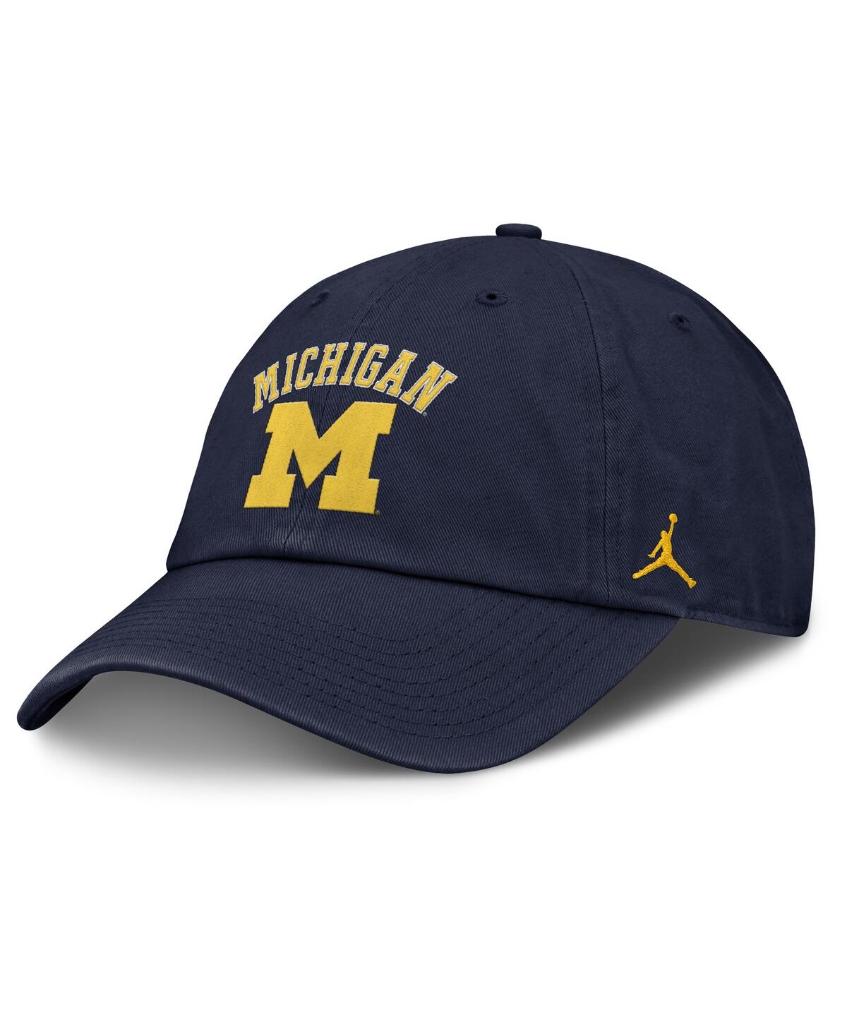 JORDAN MEN'S NAVY MICHIGAN WOLVERINES CLUB ADJUSTABLE HAT 
