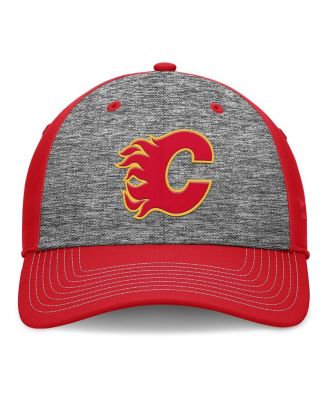 Men's Gray/Red Calgary Flames Fundamental Top Shelf 2-Tone Flex Hat