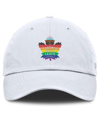 Men's White Toronto Maple Leaf's PRIDE Adjustable Hat