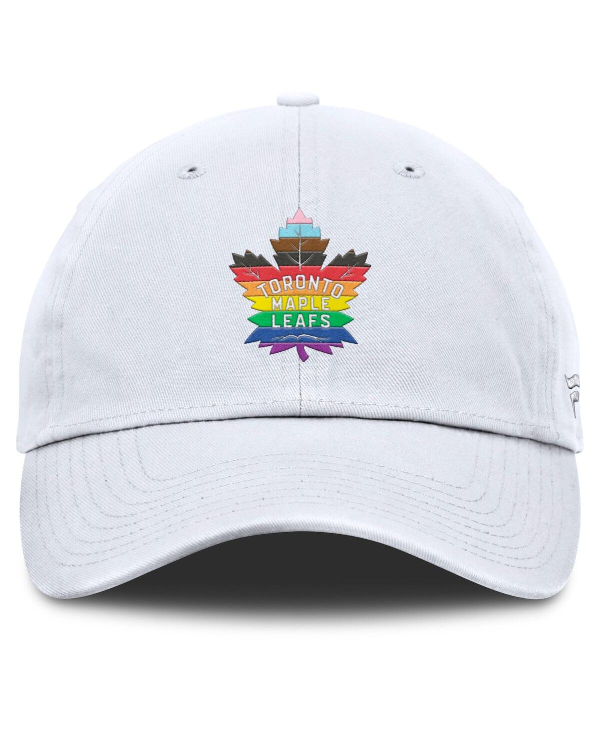 Fanatics Men's White Toronto Maple Leaf's Pride Adjustable Hat
