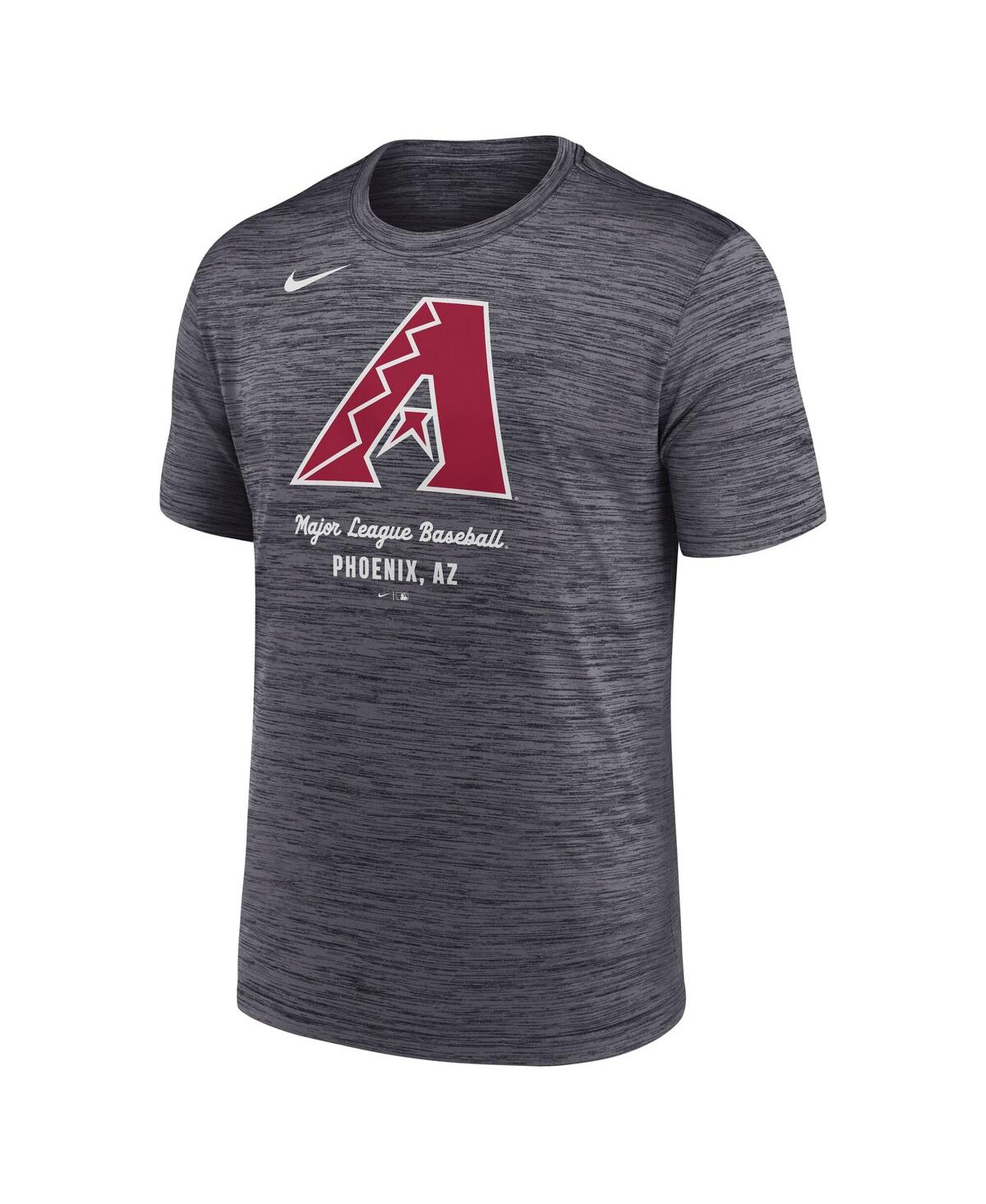 Nike Men's Black Arizona Diamondbacks Velocity Performance T-shirt In Gray
