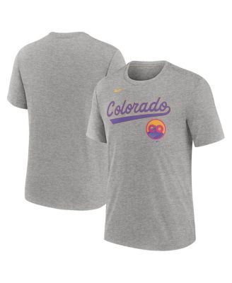 Nike - Men's Heather Charcoal Colorado Rockies 2025 City Connect Tri-Blend T-Shirt