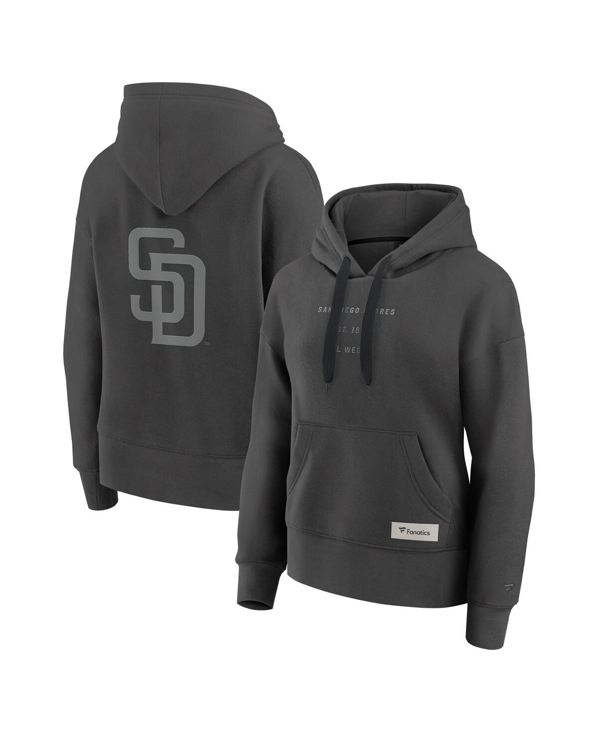 Fanatics Women's Charcoal San Diego Padres Elements Future Ground Subtle Tonal Pullover Hoodie