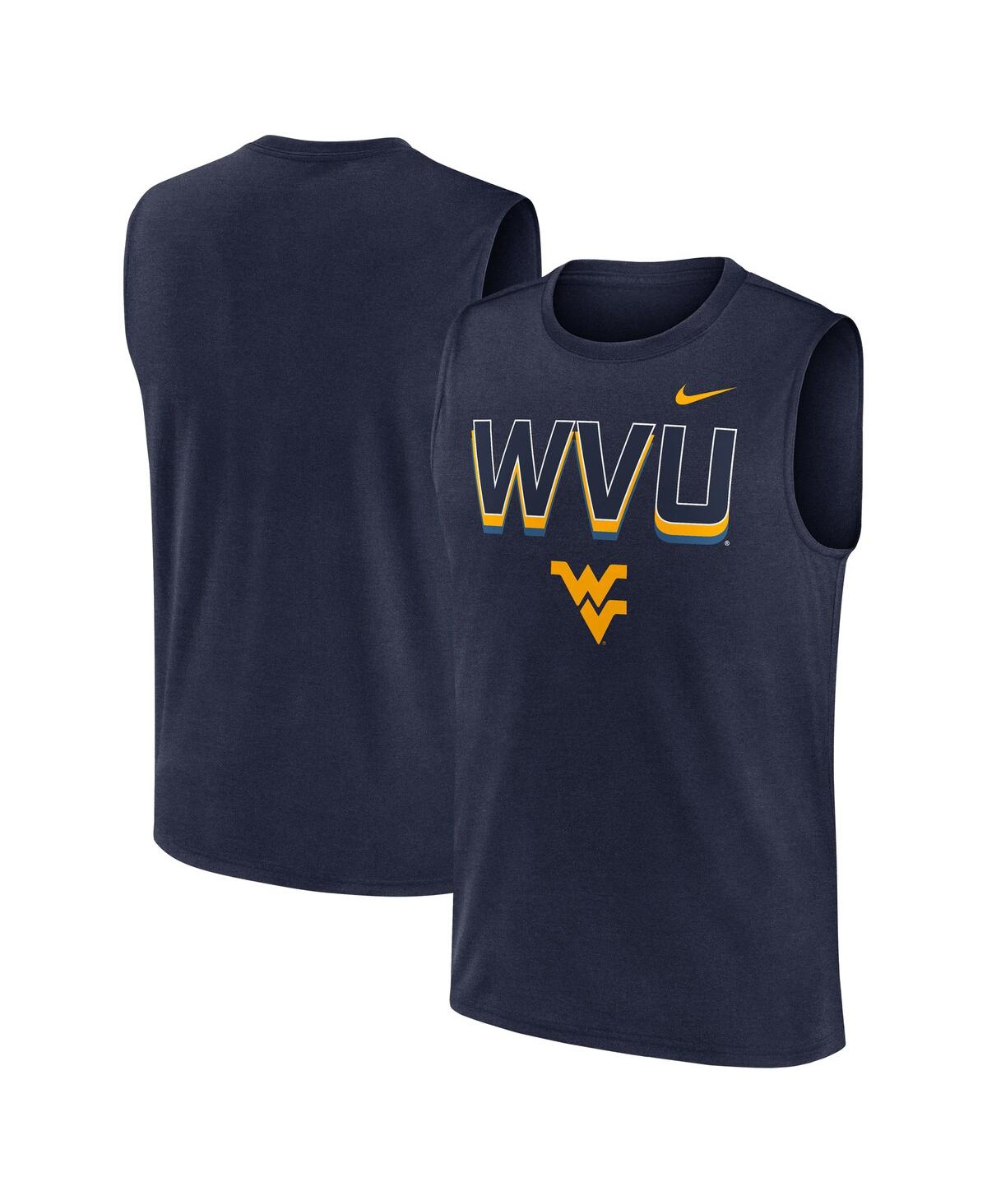 Nike Men's Navy West Virginia Mountaineers Primetime Tricode Legend Performance Tank Top In Blue