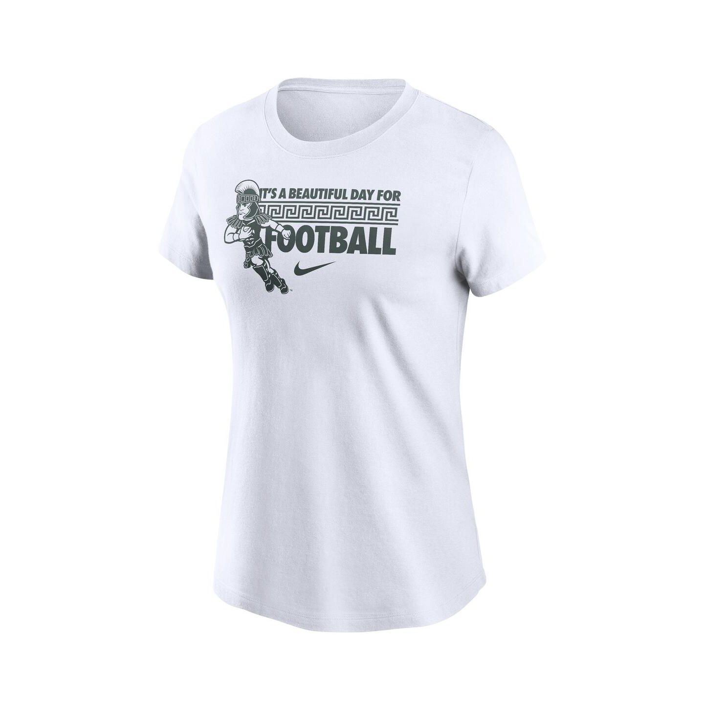 Женская футболка Nike White Michigan State Spartans Fan — фото 2