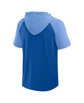 Men's Royal Kansas City Royals Prime Raglan Short Sleeve Hoodie T-Shirt