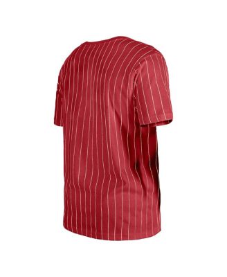 Men's Red Arizona Diamondbacks Throwback Pinstripe T-Shirt
