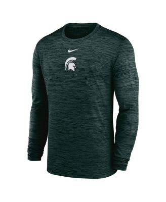 Men's Green Michigan State Spartans 2025 Sideline Velocity Performance Long Sleeve T-Shirt