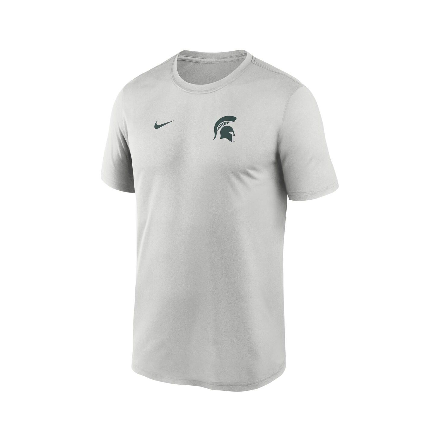 Мужская футболка Nike Gray Michigan State Spartans 2025 Sideline Small Logo Legend Performance — фото 2