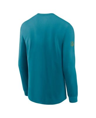 Men's Teal Jacksonville Jaguars Sideline Performance Long Sleeve T-Shirt